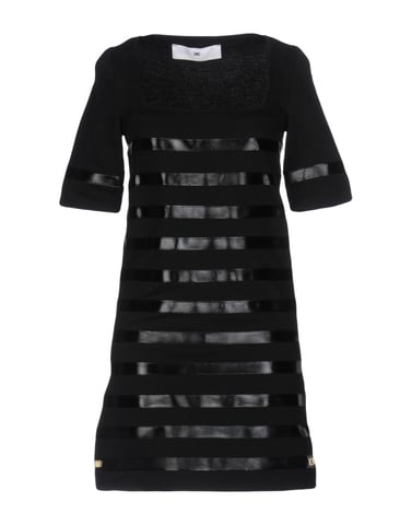 Elisabetta Franchi Jeans Black Cotton Dress