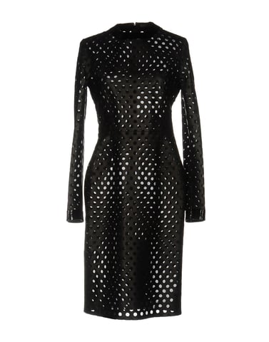 Tom Ford Black Lambskin Leather Long Sleeve Dress