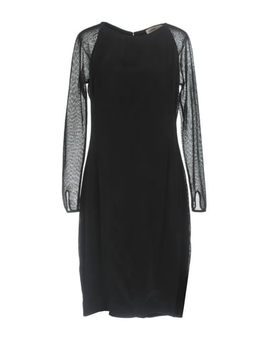 L'Agence Black Silk Knit Long Sleeve Dress