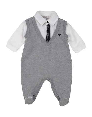 BODYSUITS & SETS Armani Junior Light grey Boy Cotton