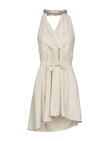 Patrizia Pepe Beige Satin Short Dress
