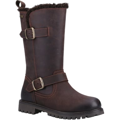 Hush Puppies Winnie Leder Damen Braun Stiefel