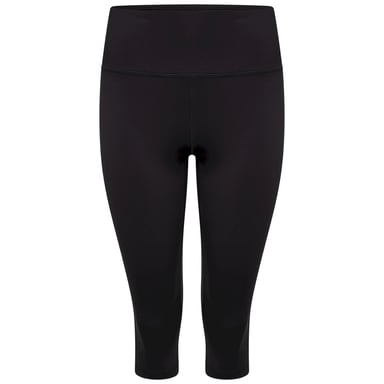 Dare 2B Womens/Ladies Influential Plain Recycled 3/4 Leggings (Schwarz)
