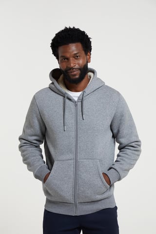 Mountain Warehouse Herren Dalton Borg gefüttert Full Zip Hoodie (grau)