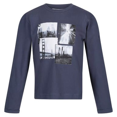 Regatta Childrens/Kids Wenbie III Landscape Langarm T-Shirt (Dark Denim)