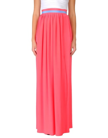 Roksanda Coral Silk Full Length Skirt