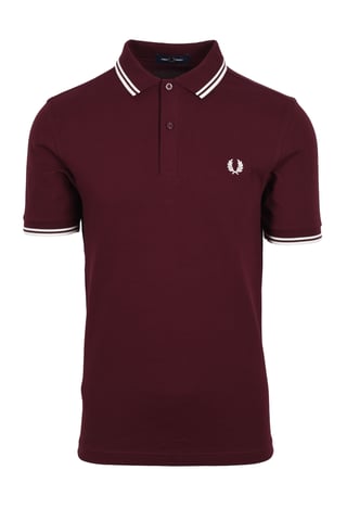 Fred Perry Twin Tipped Poloshirt in Burgunderrot
