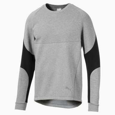 Puma Mens Evostripe Crew Sweatshirt Grey Pulloper 580091 03