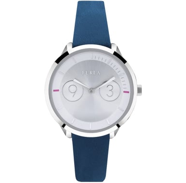 Furla R4251102508 Metropolis 31mm 2H Silbernes Zifferblatt Blau