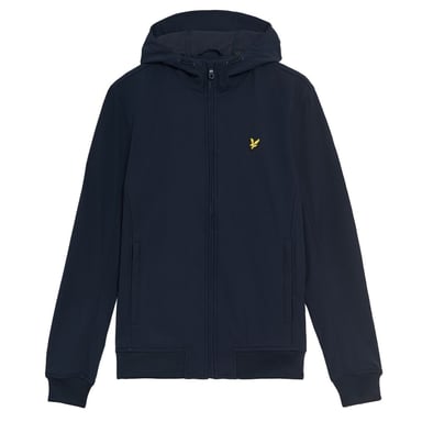 Dunkelblaue Fleece-Rucken-Softshelljacke mit Lyle & Scott-Logo
