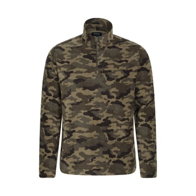 Mountain Warehouse Herren Camber II Camo Half Zip Fleece Top (Grün)