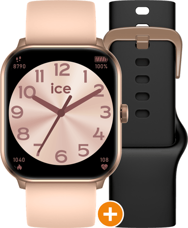 Ice Watch Ice Smart - Ice 1.0 - Rg - 2 Bands - Nude - Black Unisex's Pink Watch 022250