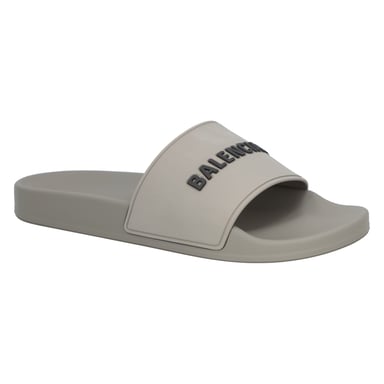 Balenciaga 3D-Logo Gummi Pool Slide Sandale