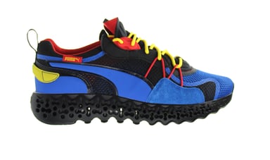 Puma -Kalibrat restaurierte Schnüre -up gelbe Multicolor -Herren -Trainer restauriert