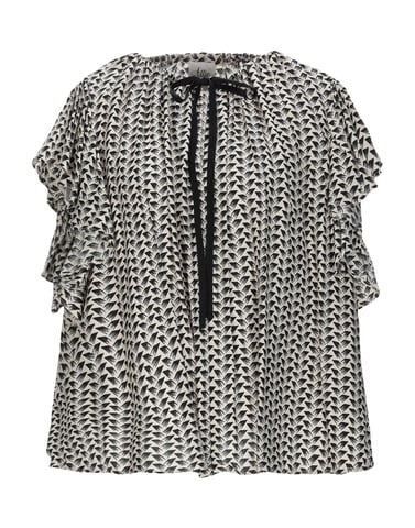Attic And Barn Beige Print Blouse
