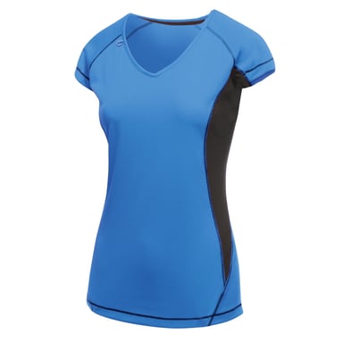 Regatta Activewear Damen Beijing Kurzarm T-Shirt (Oxford Blau/Marineblau)