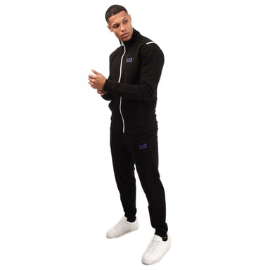 Herren Emporio Armani EA7 Sichtbarkeit Baumwolle Trainingsanzug in Schwarz