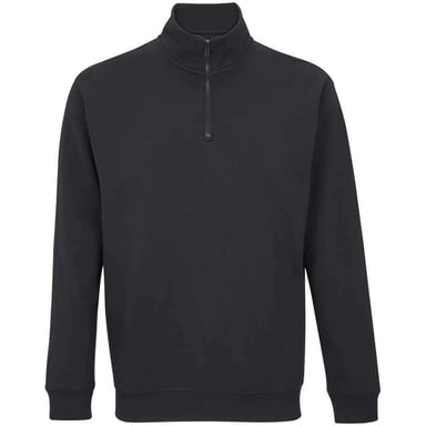 SOLS - "Conrad" Sweatshirt mit kurzem Reißverschluss für Herren/Damen Unisex (Schwarz)