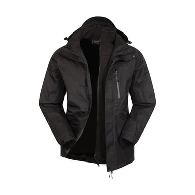 Mountain Warehouse - "Bracken Extreme" Jacke, wasserfest 3 in 1 für Herren (Schwarz)