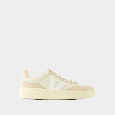 Sneakers V-90 - Veja - Leder - Beige