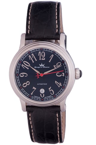 Yonger Blaues Zifferblatt mit silbernem Gehäuse Uhr