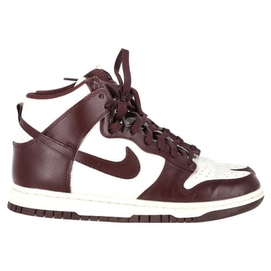 Nike Dunk High Burgundy Crush Sneakers aus burgunderfarbenem Leder