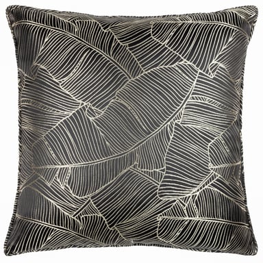 Wylder Tropics Seymour Embroidered Jacquard Satin Piped Polyester Filled Cushion