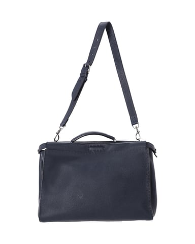 Fendi Große Peekaboo aus marineblauem Leder