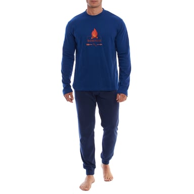 KLP4 Herren-Winterpyjama mit langen Ärmeln