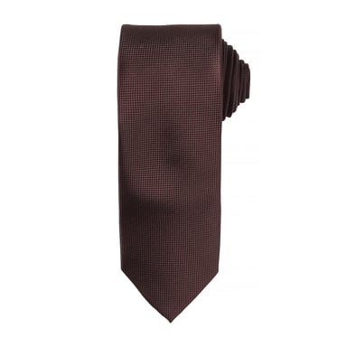 Premier Mens Micro Waffle Formal Work Krawatte (2er-Pack) (Braun)
