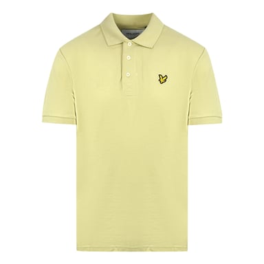 Lyle & Scott Naturgrünes einfarbiges Poloshirt