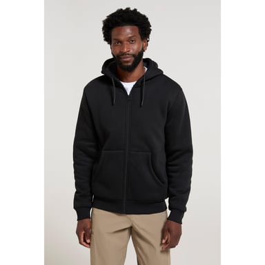 Mountain Warehouse - "Dalton" Hoodie mit durchgehendem Reißverschluss mit Borg gefüttert für Herren (Schwarz)