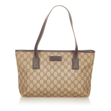 Vintage Gucci GG Supreme Tote Bag Brown