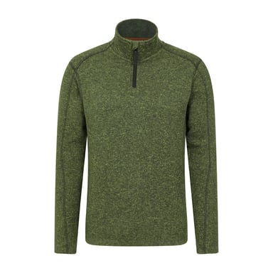 Mountain Warehouse - "Idris II" Fleece-Oberteil mit halbem Reißverschluss für Herren (Dunkel-Khaki)