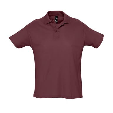 SOLS Herren Sommer II Pique Kurzarm-Poloshirt (Burgund)
