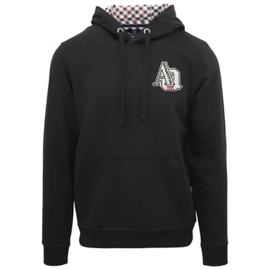 Aquascutum AQ 1851 Patch Logo Schwarzer Hoodie