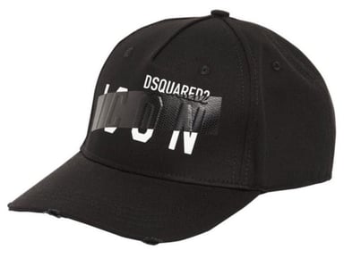 Dsquared2 Icon Tape Baumwollkappe in Schwarz