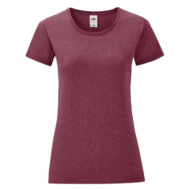 Fruit Of The Loom Womens/Ladies Iconic T-Shirt (Heather Burgundy)