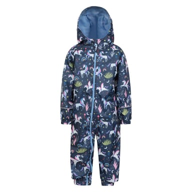 Mountain Warehouse Baby Einhorn Regenanzug (Blau/Rosa/Grün)