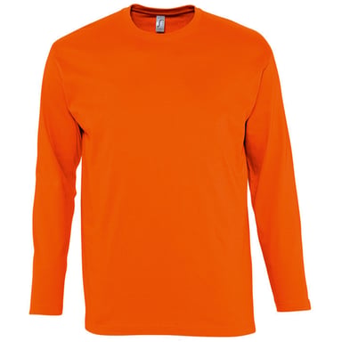 SOLS Herren Monarch Langarm T-Shirt (Orange)