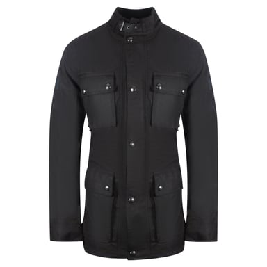 Schwarze Roadways-Motorradjacke von Belstaff