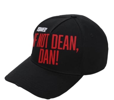 Dsquared2 Wenn nicht tot, Dan! Baseballkappe in Schwarz