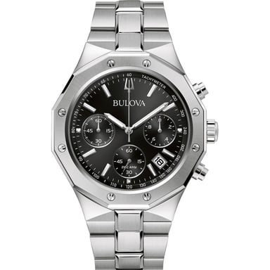 Bulova Precisionist Herren Silber Uhr 96B410