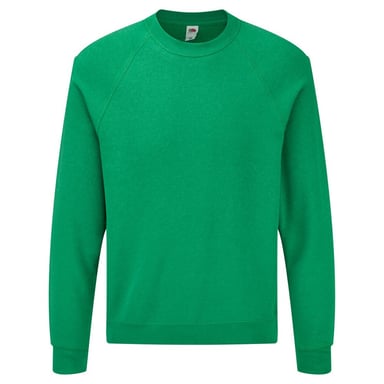 Fruit Of The Loom Herren Raglan-Ärmel Belcoro® Sweatshirt (Heather Green)