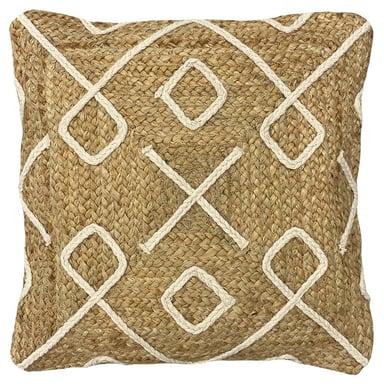 Roolu Geflochtene Jute Baumwolle Kissenbezug