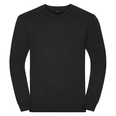 Russell Collection - Sweatshirt V-Ausschnitt für Herren (Holzkohle-Mergel)