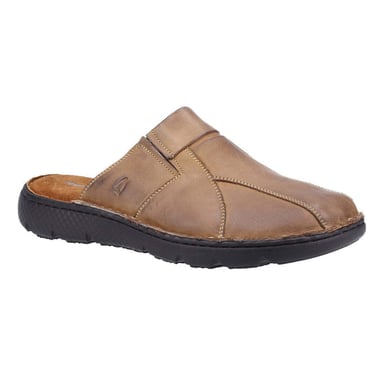 Hush Puppies Herren Carson Leder Pantoletten (Olive)