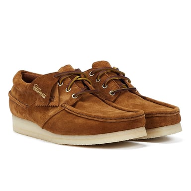 Clarks Originals Wallabee Boot Wildleder Herren Cola Schnürschuhe