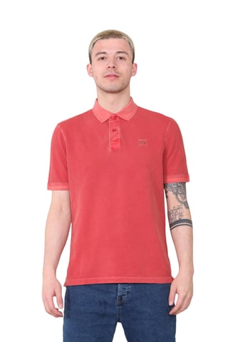M&S Herren SS Poloshirt in Ziegelrot