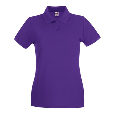 Fruit of the Loom - "Premium" Poloshirt für Damen kurzärmlig (Violett)